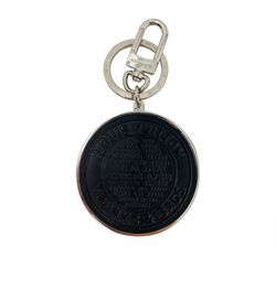 Louis Vuitton Charm, Circular, Negro/Plata, 3, 8146